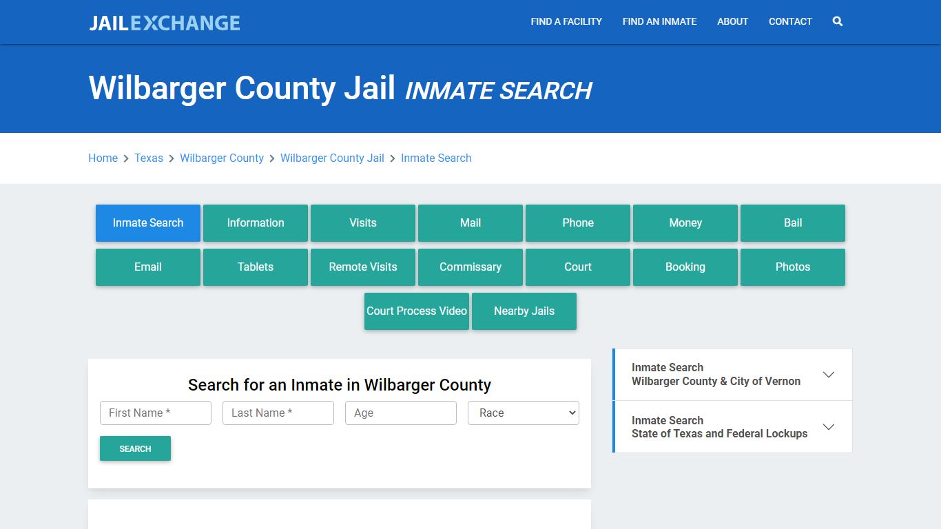 Wilbarger County Jail, TX Inmate Search: Roster & Mugshots