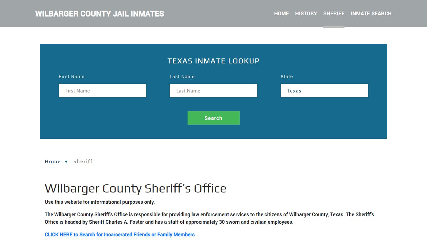 Wilbarger County Sheriff, TX Arrest Warrant Lookup