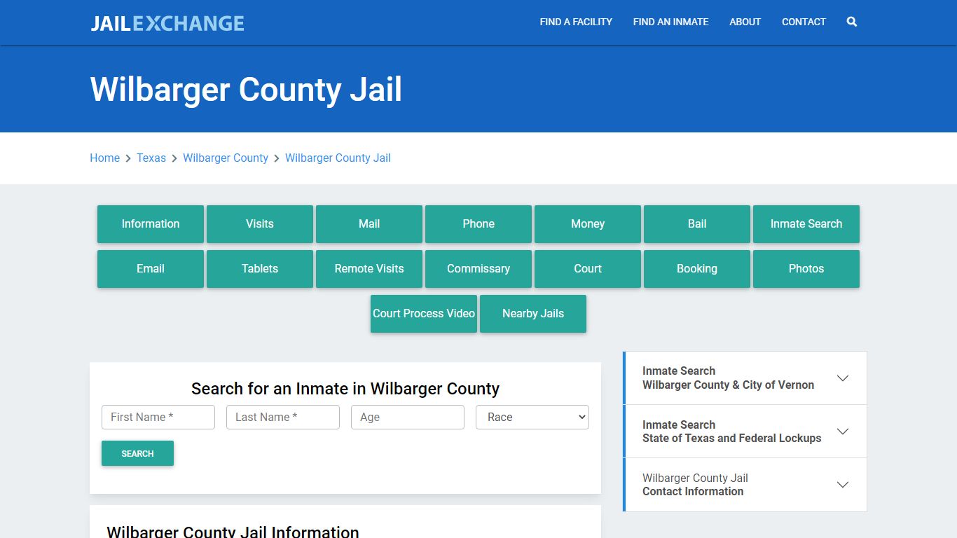 Wilbarger County Jail Roster Lookup, TX, Inmate Search