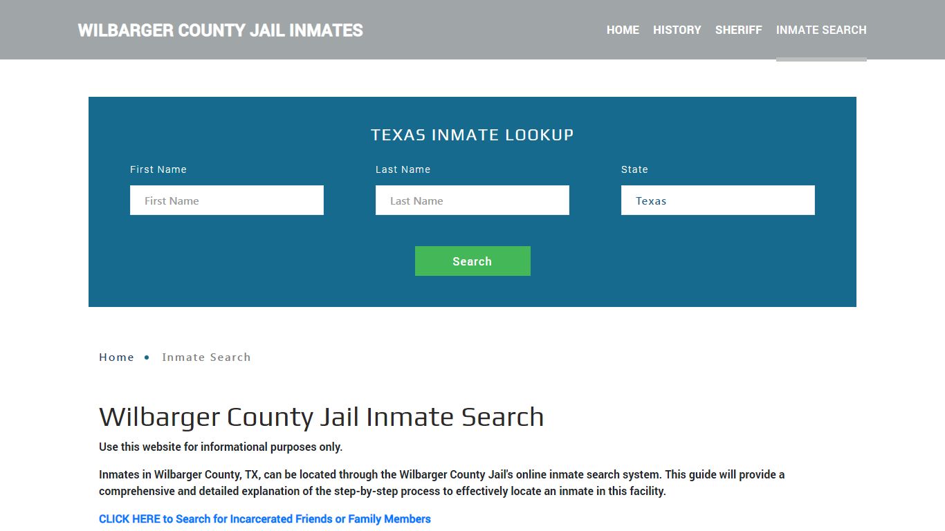 Wilbarger County, TX Detainee Lookup